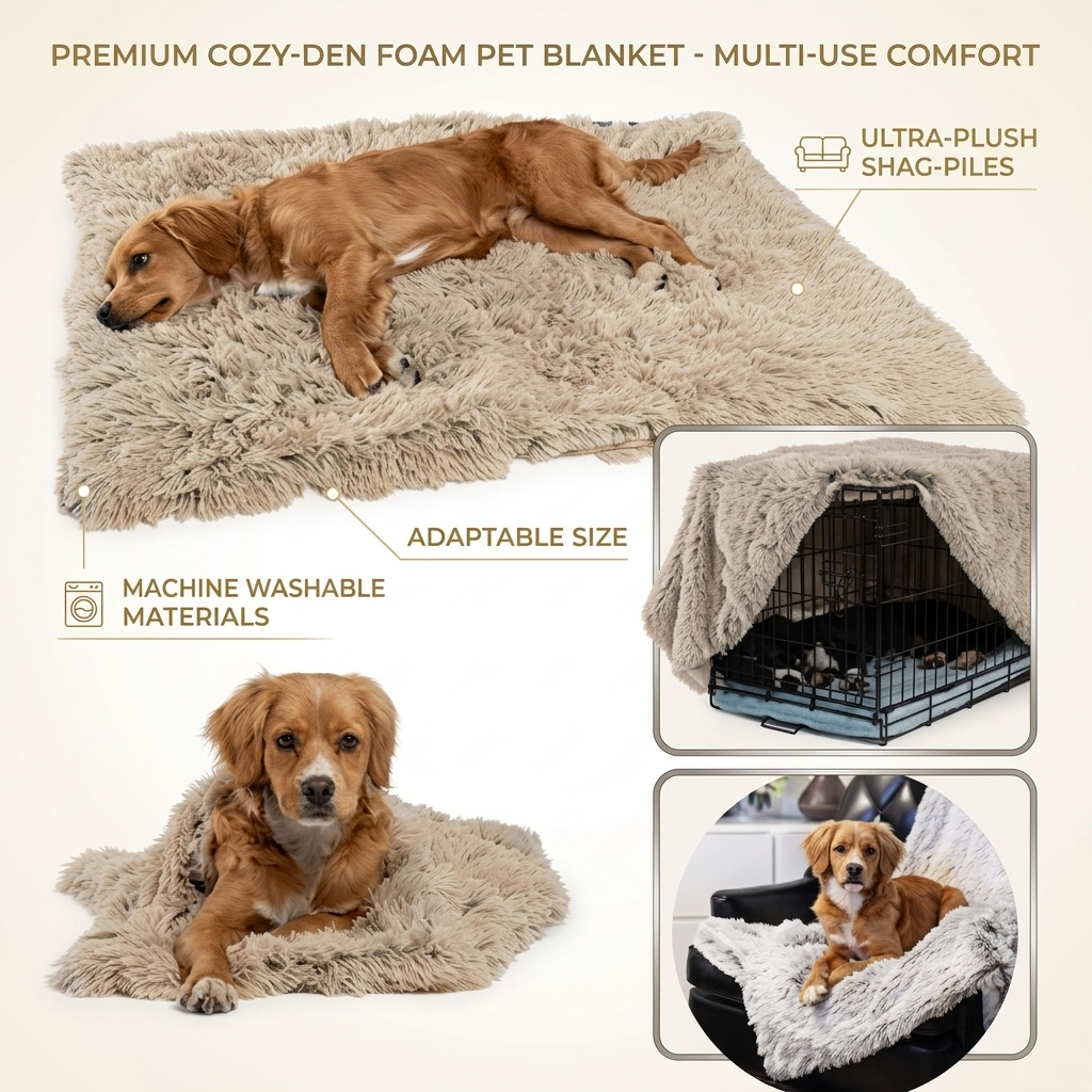 Soft Pet Blanket for Dogs & Cats – Cozy Washable Throw Blanket for Pets