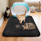 Cat Litter Mat – Double-Layer Litter Box Mat for Trapping Cat Litter & Keeping Floors Clean