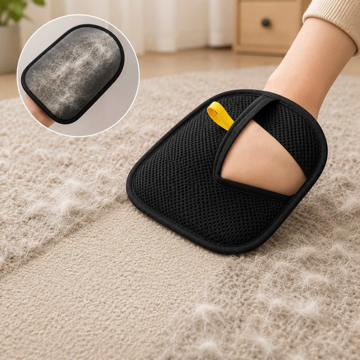 Pet Hair Removal Gloves – Reusable Dog & Cat Grooming & Loose Hair Removal Gloves